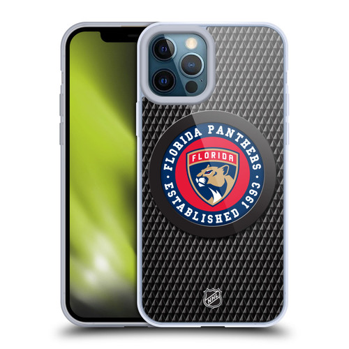 NHL Florida Panthers Puck Texture Soft Gel Case for Apple iPhone 12 Pro Max