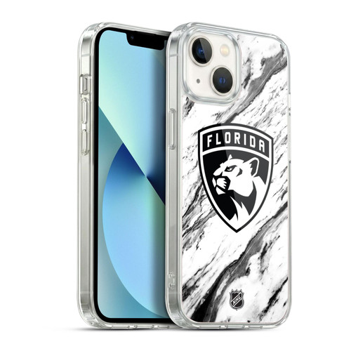 NHL Florida Panthers Marble Soft Gel Case for Apple iPhone 13