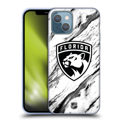 NHL Florida Panthers Marble Soft Gel Case for Apple iPhone 13