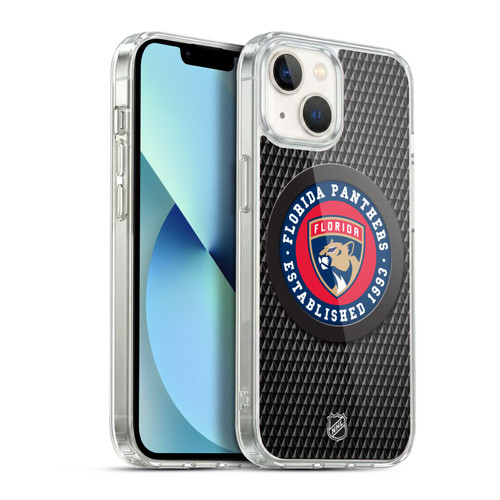 NHL Florida Panthers Puck Texture Soft Gel Case for Apple iPhone 13
