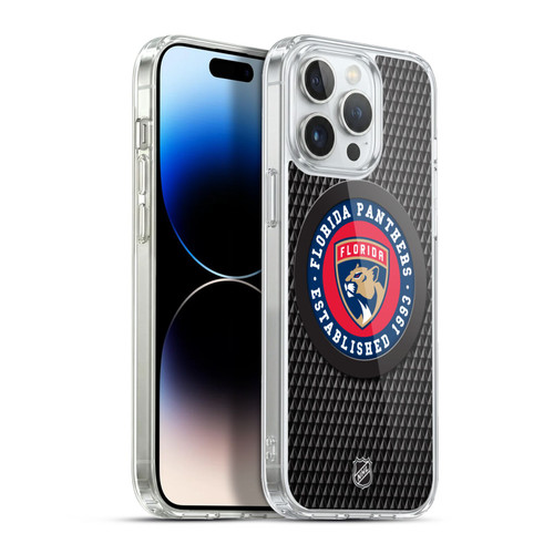 NHL Florida Panthers Puck Texture Soft Gel Case for Apple iPhone 13 Pro Max