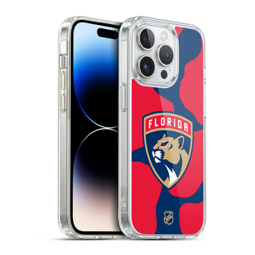 NHL Florida Panthers Cow Pattern Soft Gel Case for Apple iPhone 13 Pro