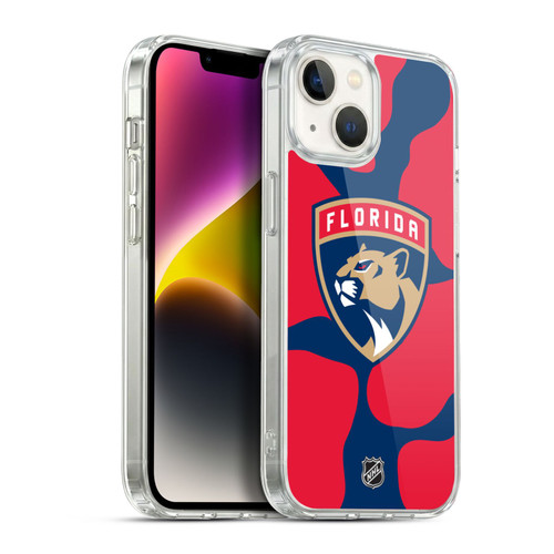 NHL Florida Panthers Cow Pattern Soft Gel Case for Apple iPhone 14