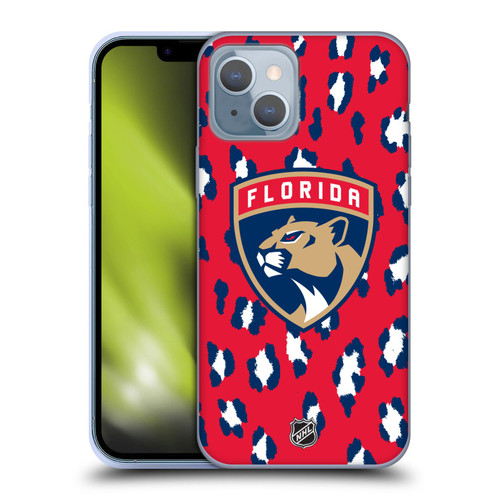 NHL Florida Panthers Leopard Patten Soft Gel Case for Apple iPhone 14