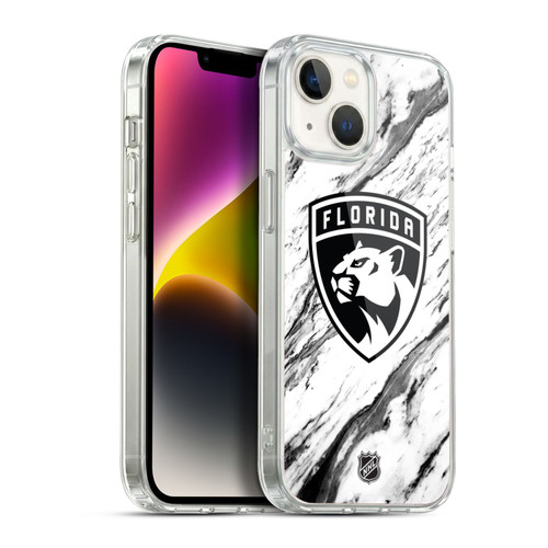 NHL Florida Panthers Marble Soft Gel Case for Apple iPhone 14