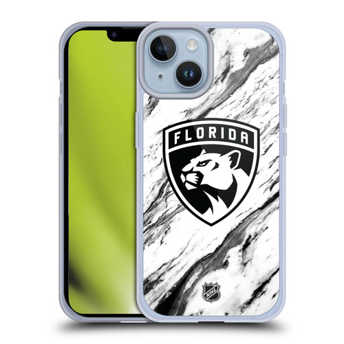 NHL Florida Panthers Marble Soft Gel Case for Apple iPhone 14