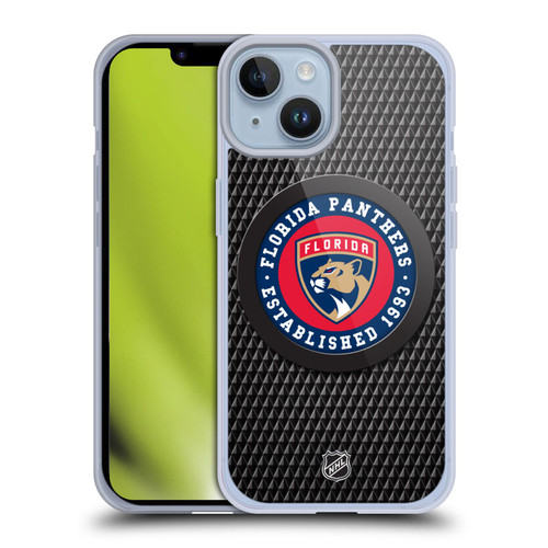 NHL Florida Panthers Puck Texture Soft Gel Case for Apple iPhone 14