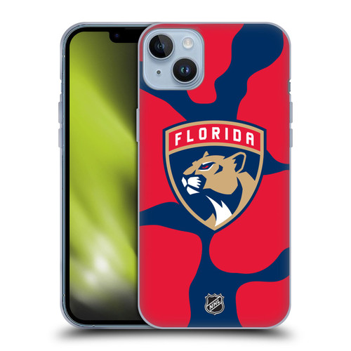 NHL Florida Panthers Cow Pattern Soft Gel Case for Apple iPhone 14 Plus