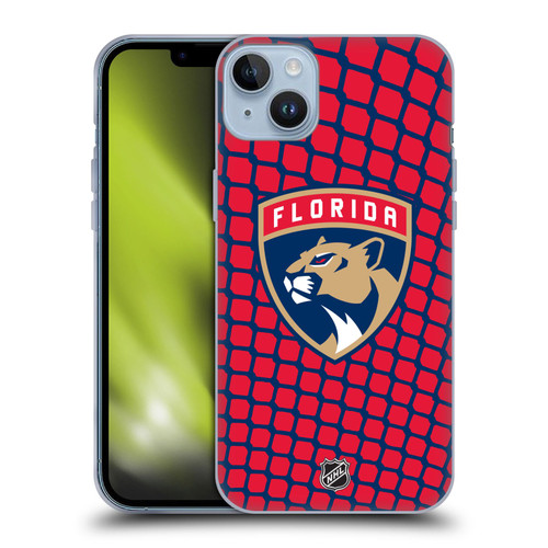 NHL Florida Panthers Net Pattern Soft Gel Case for Apple iPhone 14 Plus
