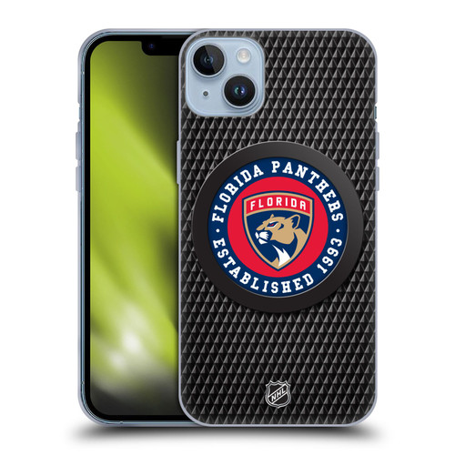 NHL Florida Panthers Puck Texture Soft Gel Case for Apple iPhone 14 Plus