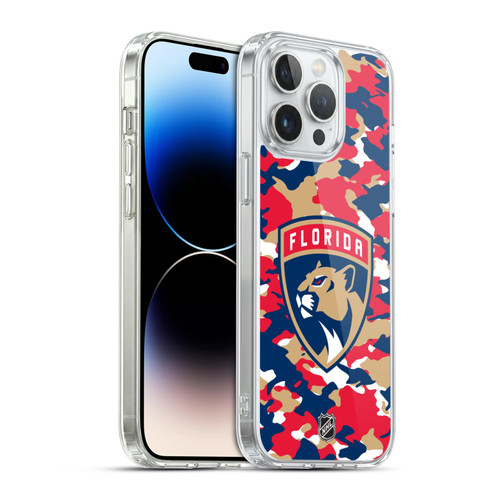 NHL Florida Panthers Camouflage Soft Gel Case for Apple iPhone 14 Pro Max