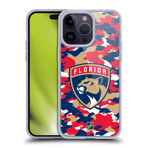 NHL Florida Panthers Camouflage Soft Gel Case for Apple iPhone 14 Pro Max