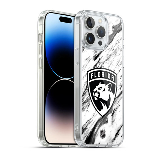 NHL Florida Panthers Marble Soft Gel Case for Apple iPhone 14 Pro Max