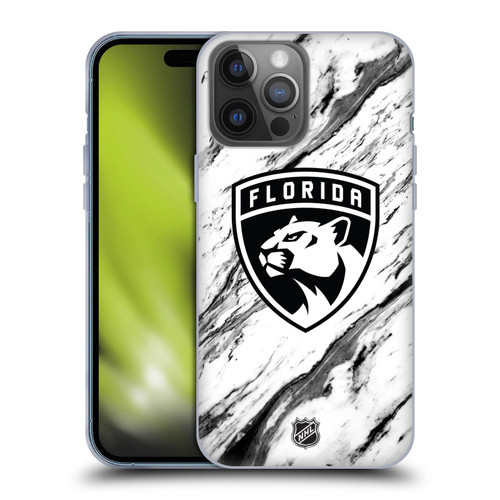 NHL Florida Panthers Marble Soft Gel Case for Apple iPhone 14 Pro Max
