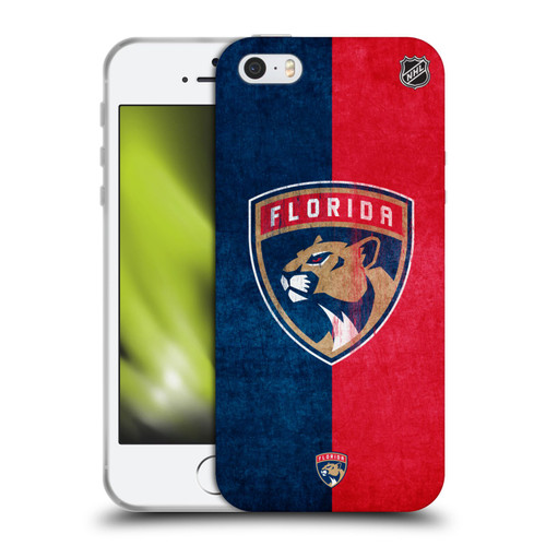 NHL Florida Panthers Half Distressed Soft Gel Case for Apple iPhone 5 / 5s / iPhone SE 2016