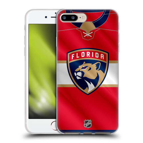 NHL Florida Panthers Jersey Soft Gel Case for Apple iPhone 7 Plus / iPhone 8 Plus