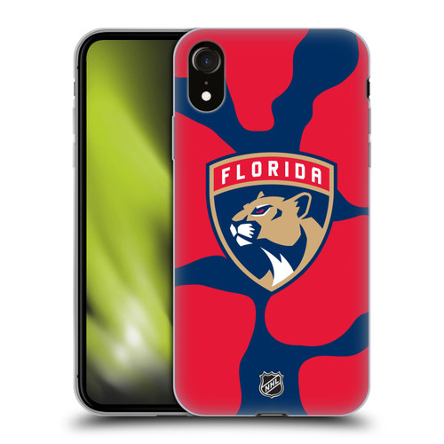 NHL Florida Panthers Cow Pattern Soft Gel Case for Apple iPhone XR