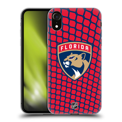 NHL Florida Panthers Net Pattern Soft Gel Case for Apple iPhone XR