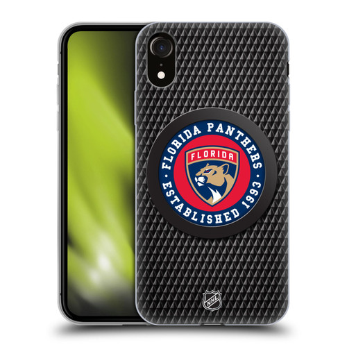 NHL Florida Panthers Puck Texture Soft Gel Case for Apple iPhone XR