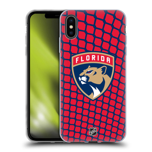 NHL Florida Panthers Net Pattern Soft Gel Case for Apple iPhone XS Max