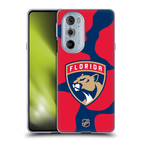 NHL Florida Panthers Cow Pattern Soft Gel Case for Motorola Edge X30