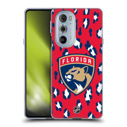 NHL Florida Panthers Leopard Pattern Soft Gel Case for Motorola Edge X30