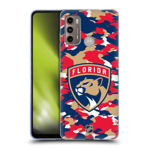 NHL Florida Panthers Camouflage Soft Gel Case for Motorola Moto G60 / Moto G40 Fusion