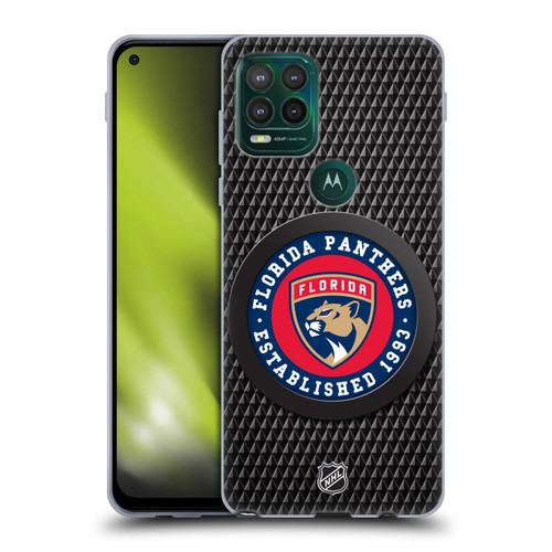 NHL Florida Panthers Puck Texture Soft Gel Case for Motorola Moto G Stylus 5G 2021