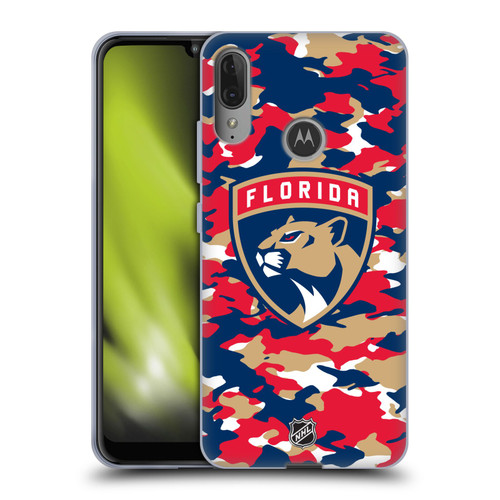 NHL Florida Panthers Camouflage Soft Gel Case for Motorola Moto E6 Plus