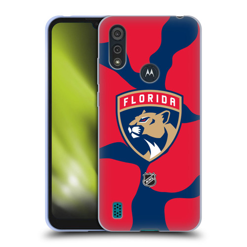 NHL Florida Panthers Cow Pattern Soft Gel Case for Motorola Moto E6s (2020)