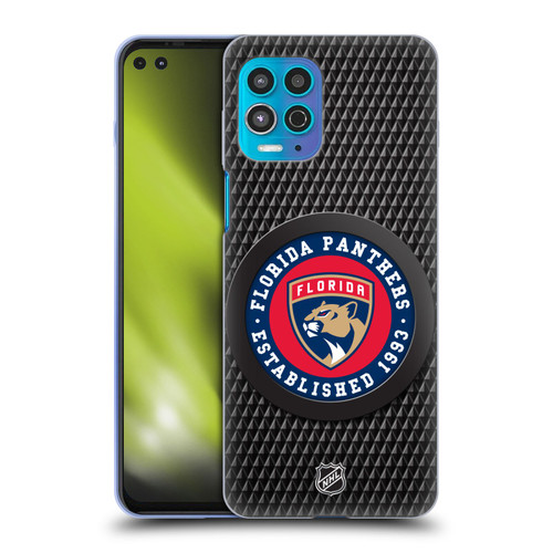 NHL Florida Panthers Puck Texture Soft Gel Case for Motorola Moto G100