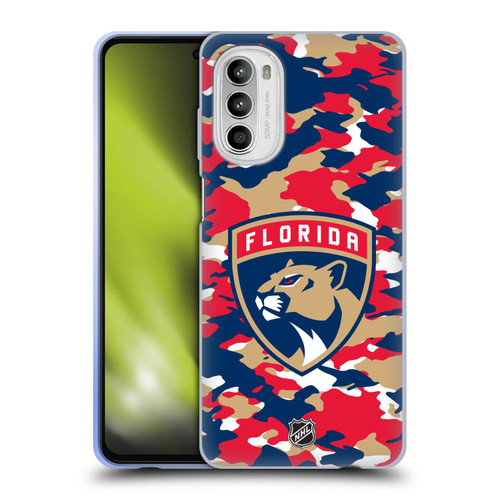 NHL Florida Panthers Camouflage Soft Gel Case for Motorola Moto G52