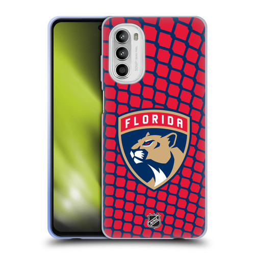 NHL Florida Panthers Net Pattern Soft Gel Case for Motorola Moto G52