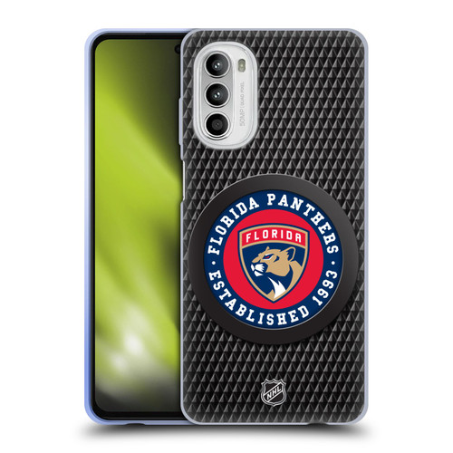 NHL Florida Panthers Puck Texture Soft Gel Case for Motorola Moto G52