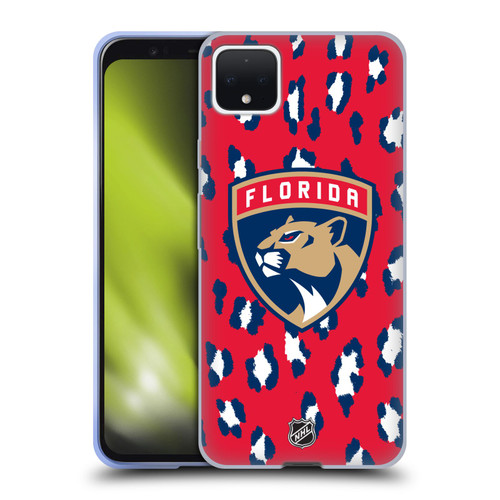 NHL Florida Panthers Leopard Patten Soft Gel Case for Google Pixel 4 XL