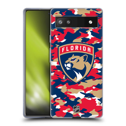 NHL Florida Panthers Camouflage Soft Gel Case for Google Pixel 6a