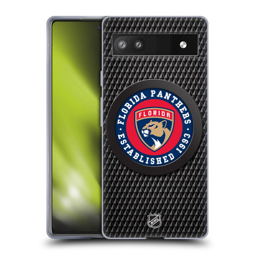NHL Florida Panthers Puck Texture Soft Gel Case for Google Pixel 6a