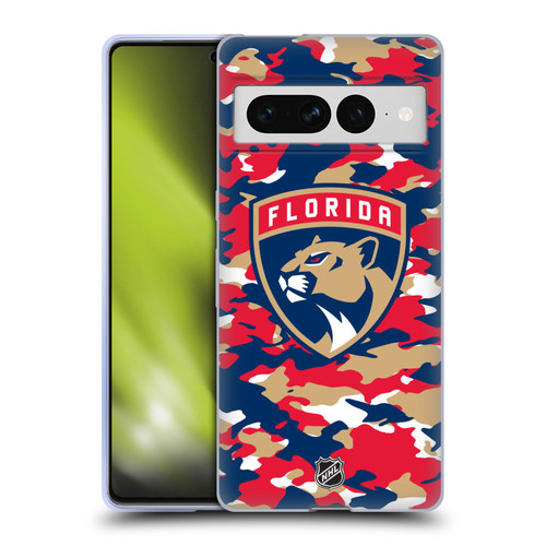 NHL Florida Panthers Camouflage Soft Gel Case for Google Pixel 7 Pro