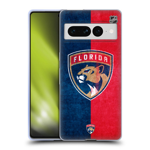 NHL Florida Panthers Half Distressed Soft Gel Case for Google Pixel 7 Pro