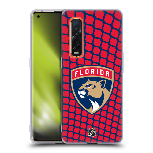 NHL Florida Panthers Net Pattern Soft Gel Case for OPPO Find X2 Pro 5G
