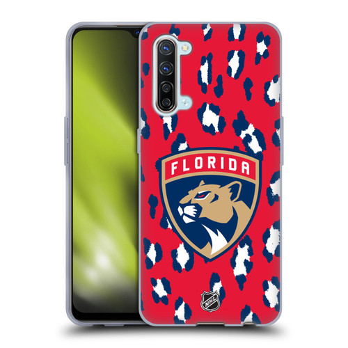 NHL Florida Panthers Leopard Pattern Soft Gel Case for OPPO Find X2 Lite 5G