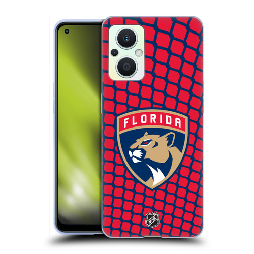 NHL Florida Panthers Net Pattern Soft Gel Case for OPPO Reno8 Lite