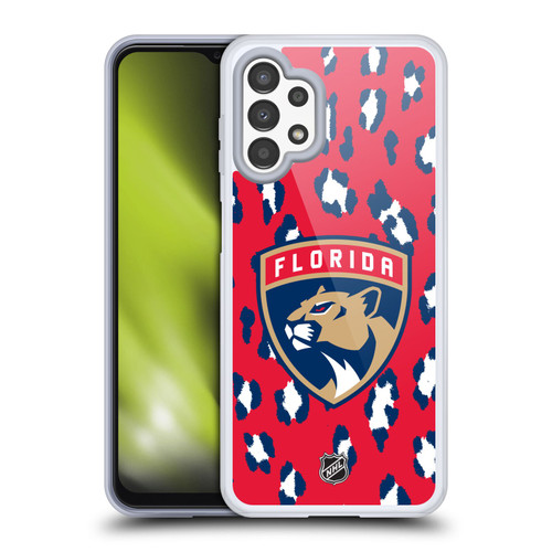 NHL Florida Panthers Leopard Patten Soft Gel Case for Samsung Galaxy A13 (2022)