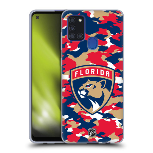 NHL Florida Panthers Camouflage Soft Gel Case for Samsung Galaxy A21s (2020)