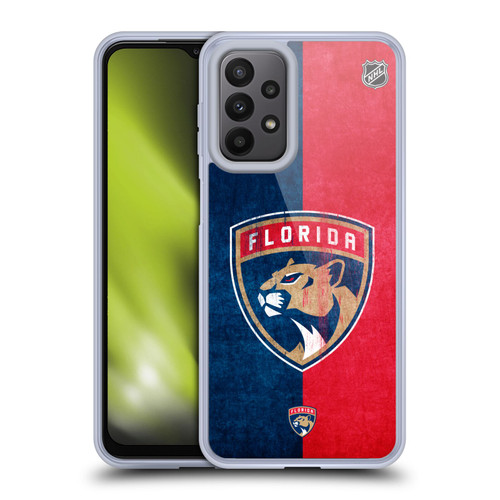 NHL Florida Panthers Half Distressed Soft Gel Case for Samsung Galaxy A23 / 5G (2022)