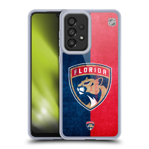 NHL Florida Panthers Half Distressed Soft Gel Case for Samsung Galaxy A33 5G (2022)