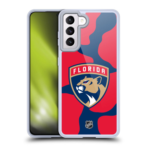 NHL Florida Panthers Cow Pattern Soft Gel Case for Samsung Galaxy S21 5G