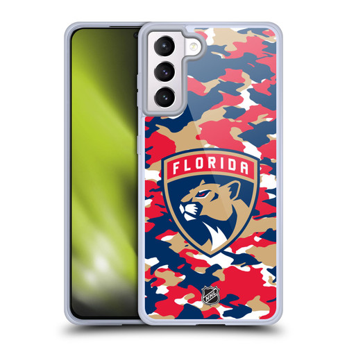 NHL Florida Panthers Camouflage Soft Gel Case for Samsung Galaxy S21+ 5G