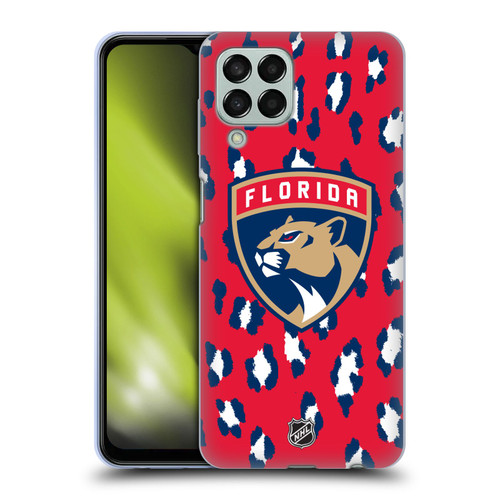 NHL Florida Panthers Leopard Pattern Soft Gel Case for Samsung Galaxy M33 (2022)