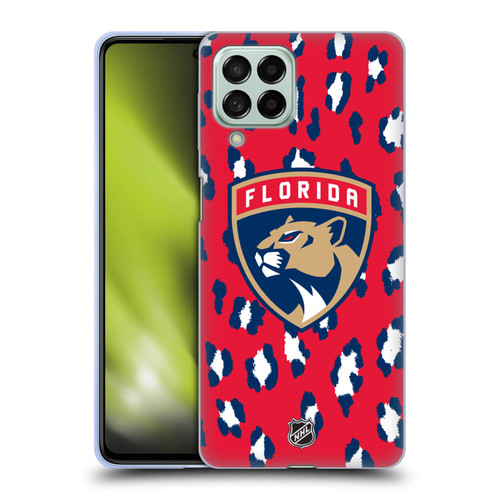 NHL Florida Panthers Leopard Pattern Soft Gel Case for Samsung Galaxy M53 (2022)